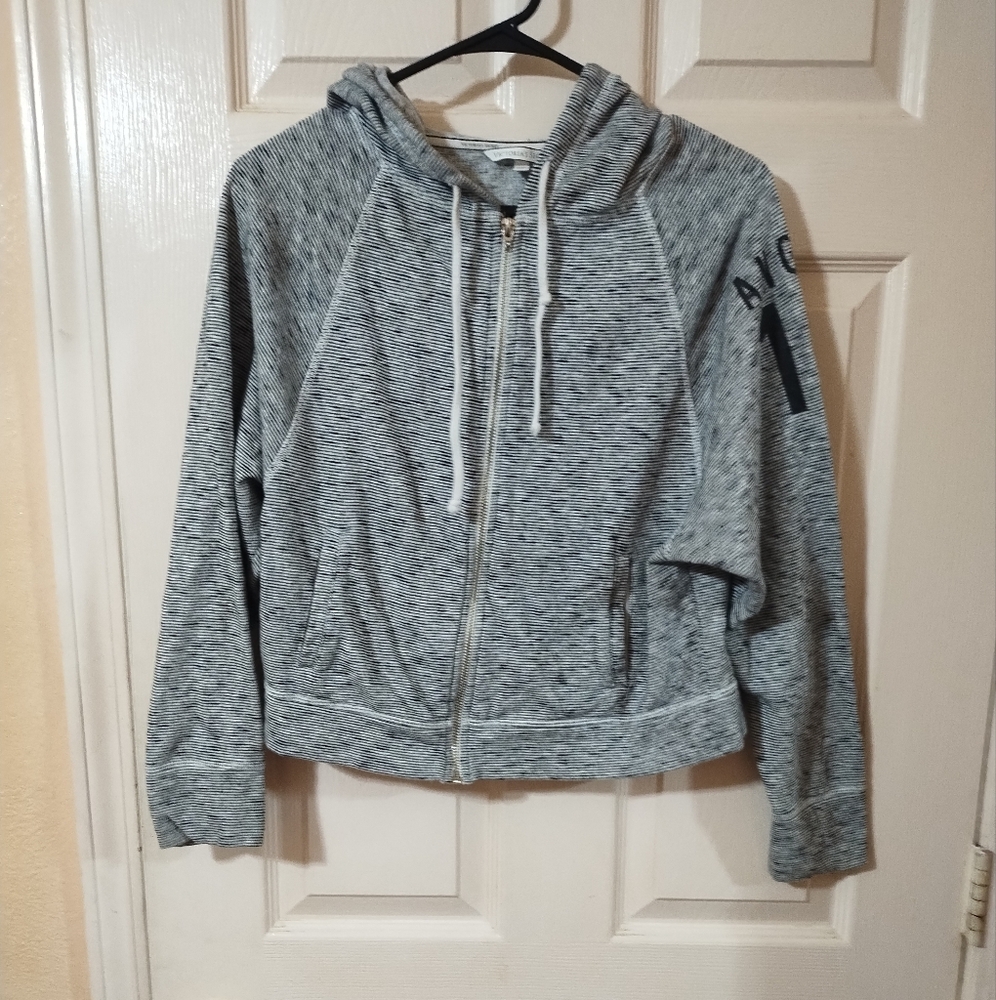 Victoria's Secret Black and White Striped Hoodie